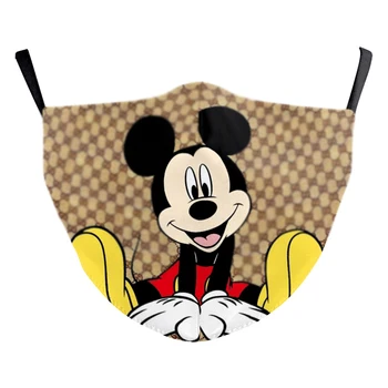 1 KS Disney Mickey Maska Značky Logo Tisk Opakovaně v Pračce Minnie Módní Nové Hot Style Maska Proti prachu s 2 Filtry