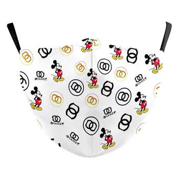 1 KS Disney Mickey Maska Značky Logo Tisk Opakovaně v Pračce Minnie Módní Nové Hot Style Maska Proti prachu s 2 Filtry
