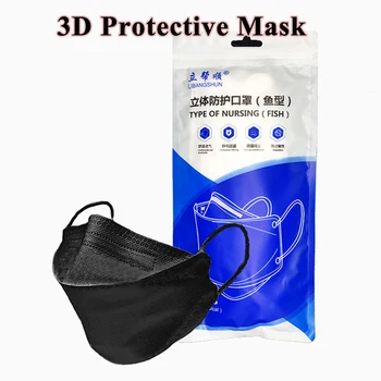10/20ks Ryb Masky korejské 4-Vrstvy Filtry Ústa Masky pro Dospělé PM2.5 Proti Prachu Ústa Cap 3D Ochranné Masky mascarillas