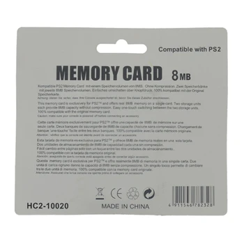 10 ks 8/16/32/64/128/256MB Vysoce Kvalitní Paměťová Karta pro PS2 pro Playstation 2