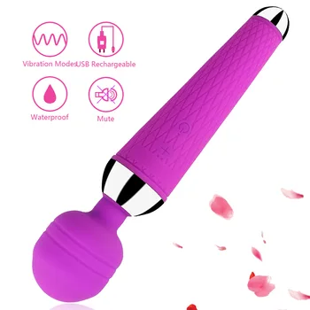 10 Rychlost Vibrační AV Kouzelná Hůlka Masáž, Sexuální Hračky pro Ženy, Sex Výrobky, Silikonový G-bod Vibrátor, Dobíjecí Dospělý Sex Stroj