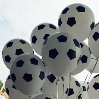 100 ks/hodně Balónků fotbal Fotbal Téma Party Latexové Balóny, Černé, Bílé Balónků Globo Chlapci Nejlepší Hry, Hračky Zásoby Strany