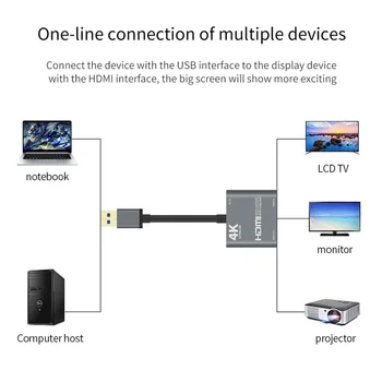 1080P 60fps Live Streaming Video Capture Card USB3.0 Multifunkční Smyčky Z Vysílání 4K Nahrávání Audio Konference