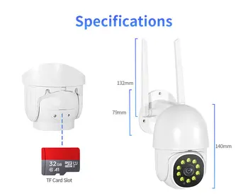 1080P PTZ Mini IP Kamera Venkovní Speed Dome Bezdrátové Wi-fi Bezpečnostní Cctv Kamera, Digitální Zoom, 2MP Domů s výkonem Dozoru