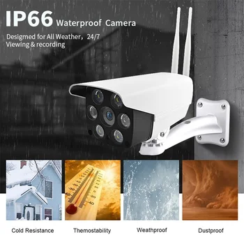 1080P Venkovní IP Kamera Bezdrátová Duální Světelný Audio 2.0 MP, wi-fi Bezpečnostní Kamera, Noční Vidění Kovové Vodotěsné Venkovní Kamera