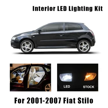 14pcs Bílá Canbus bez Chyb Auto LED Lampa Interiér Mapu Dome Světla Sada Pro Fiat Stilo 2001-2007 Auto Příslušenství, Kufr Světlo