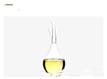 1KS Nové Velké kapacity eco-friendly olej a ocet láhev na olivový olej skleněná láhev Koření láhev na tlačítko OK 0357