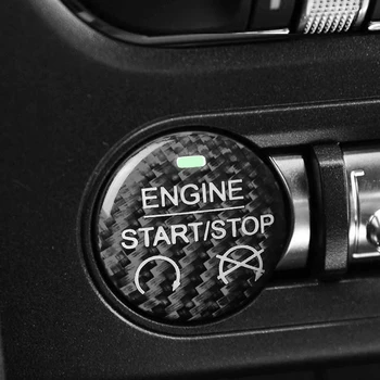 1ks Červená/Černá Start Stop Motoru Tlačítko Nálepka Pro Ford MUSTANG Dekorace Kryt pro rok~2017 2018 2019 2020 Příslušenství
