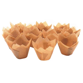 200 Kusů Tulipán Cupcake Vložky Pečení Poháry Papír Cupcake a Muffin Pečení Poháry pro Svatby a Narozeniny