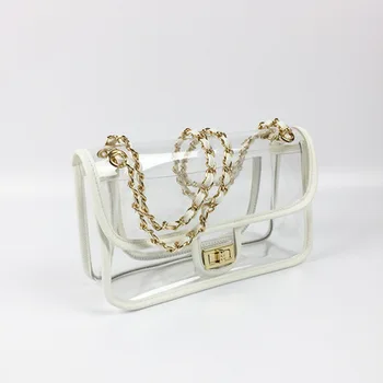 2019 Móda Dívka Transparentní Messenger Tašky Elegantní Barevné Želé Řetězce Tašky Luxusní Kabelky Diamond Lattice Dámské Kabelky Sac Hlavní