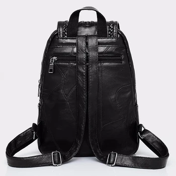2020 Dámské Originální kožený batoh Školní taška classic černá nepromokavá cestovní multi-funkční taška přes Rameno