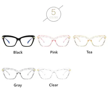 2020 Módní Počítačové Brýle Muži Cat Eye Jasné Objektiv Brýle Vintage Brýle Rámy pro Ženy Brýle Muž Žena