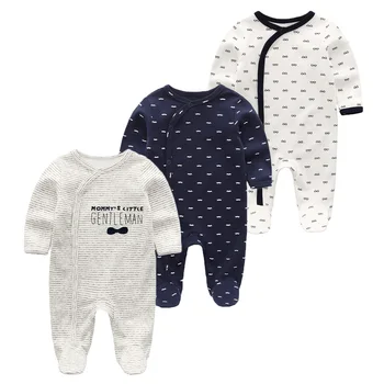 2020 Novorozence Bavlny 3KS Baby Boy Oblečení Romper Podzim 0-12M Baby Girl Šaty Plný Rukáv Dívky Dětské Oblečení Roupas de bebe