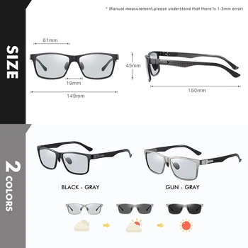 2020 Náměstí Samozabarvovací Sluneční Brýle Polarizované Muži Ženy Hliníku, Hořčíku Sluneční Brýle Řidičské Brýle Obdélník Gafas De Sol