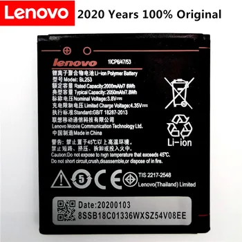 2020 s vysokou kapacitou 2000mAh Náhradní BL253 Mobilní telefon Baterie Pro Lenovo A2010 A1000 A1000m 1000 Dobíjecí Baterie
