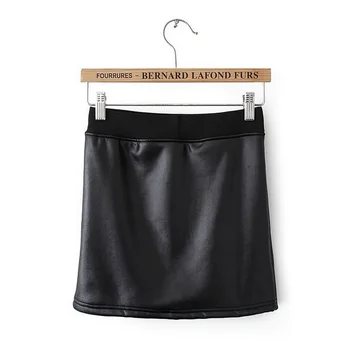 2020 Zimě Ženy Pu Kožené Sukně Módní Office Dámy Černé Umělé Kůže, Krátké Sukně Imitace Kůže Dámské Slim sukně
