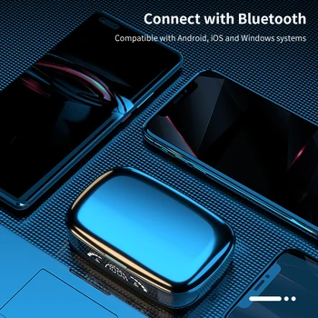 2021 NOVÉ Bezdrátové Sluchátka Bluetooth Sluchátka, Dotykové Ovládání špunty Bezdrátová Sluchátka Sportovní Nepropustnými Power Headset s Displejem