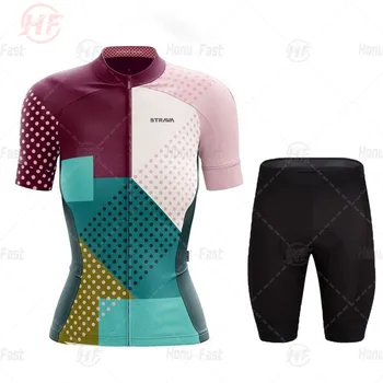 2021 STRAVA Letní Dámské Cyklistické dresy Prodyšné MTB Kolo, Cyklistické Oblečení Horské Kolo Nosit Oblečení Maillot Ropa Ciclismo