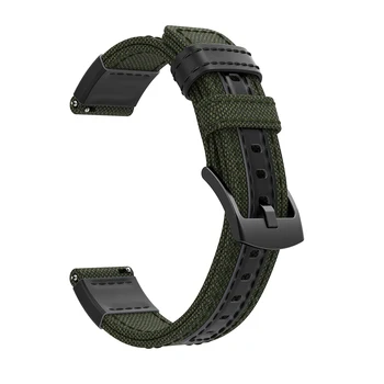 20mm Kůže Tkané Nylon Watchband Pro Samsung Gear S2 Classic/Galaxy Watch 42mm/Galaxy Sledovat Aktivní Plátno Kapela Popruh