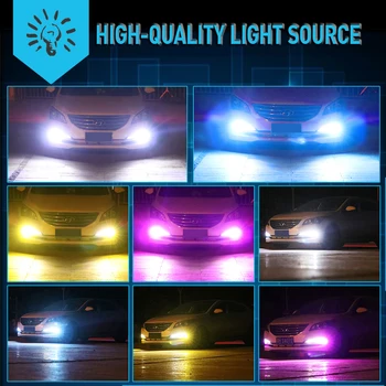 2ks H3 LED Mlhové Světlo Žárovka Lampa 12V IP65 Univerzální Auto Mlhové světlo Žárovky Car Styling Žlutá Led Modré Auto Denní Běžící světlo 6000k