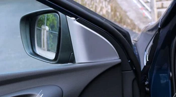 2ks Interiér, ABS Matný Uhlíkových Vláken Přední Dveře Trojúhelník Kryt Střihu Pro Renault Kadjar 2016 2017