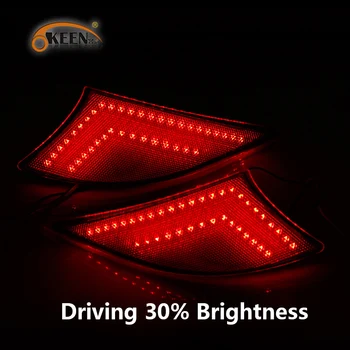 2KS LED Zadní Nárazník Reflektor Světlo pro Lexus IS250 IS300 IS350 2016 Červené Auto Mlha Brzdové Obložení zadní světlo