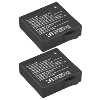 2ks PRO AZ16-1 XIAOMI YI II 4K baterie + LCD Dual USB Bateria Nabíječka pro Xiaomi Yi Sportovní Akční Kamera 4K