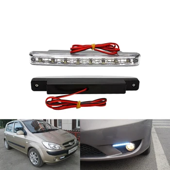2x Auto LED Signální Žárovky DRL Pracovní Mlhových světel pro Denní svícení Světla Auto Montážní Styling Super Jasné Bílé Externí 12V 8LED