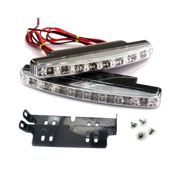 2x Auto LED Signální Žárovky DRL Pracovní Mlhových světel pro Denní svícení Světla Auto Montážní Styling Super Jasné Bílé Externí 12V 8LED