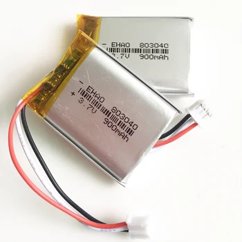 3.7 V 900mAh Lithium Polymer LiPo Dobíjecí Baterie s JST-PH 2.0 mm 3pin konektor Pro MP3 PAD fotoaparát, GPS, notebook 803040