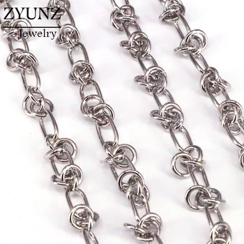 3 M, Rolo Kruhu Texturou Robustní Řetězy Punk náhrdelník Náhrdelník Řetízek vhodný pro Výrobu Šperků DIY Dodávky