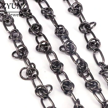3 M, Rolo Kruhu Texturou Robustní Řetězy Punk náhrdelník Náhrdelník Řetízek vhodný pro Výrobu Šperků DIY Dodávky