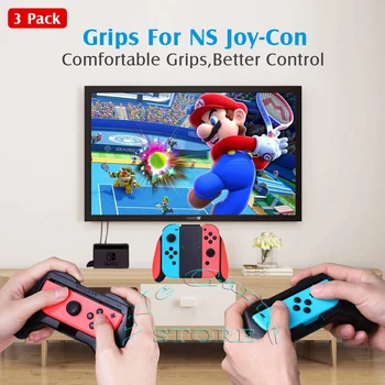 3 v 1 Nintend Spínač Joycon Komfortní Rukojeť Nintendoswitch Regulátoru Držák Nintendos Gamepad stojánek pro Nintendo NS
