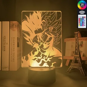 3d Lampa Anime Black Clover Asta Světlo pro Děti Ložnice Dekor Noční Světlo Dárek k Narozeninám Manga Gadget Black Clover Asta Lampa