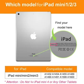 3D Módní Malované PU Kožené Pouzdro Pro iPad Mini 1 2 3 A1432/1454/1600/1490 Smart Cover pro ipad mini 123 7,9 palcový pouzdro+Dárek