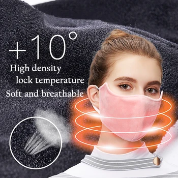 3D Zimní Teplé Unisex Prodyšné Úst Maska Venkovní Koni Bavlna, Samet, obličejové Masky Ženy Muži Nepromokavou Prachotěsný Ústa-muflové