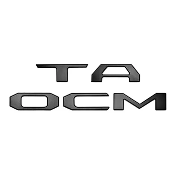 3D zvýšenou Zadních dveří Vložení Písmena Emblém pro Toyota Tacoma 2016-2019 Znak Vloží (Matná Černá)