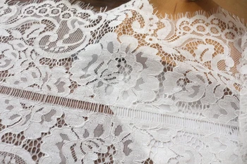 3metry high-grade bavlna-obsahující malé kosti vlákno řasy krajky tkaniny černé a bílé bilaterální oblečení šití tkaniny