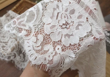 3metry high-grade bavlna-obsahující malé kosti vlákno řasy krajky tkaniny černé a bílé bilaterální oblečení šití tkaniny