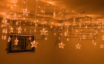 4 M Led led string světla, Nový rok, vnitřní osvětlení garland star modelování led luminarias vánoční dekorace 100SMD 18 Hvězdy