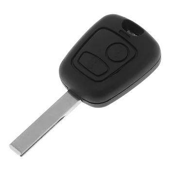433 mhz 2 Tlačítka Vzdálené Klíče od Auta Náhradní s ID46 Čip a HU83 Čepel Vhodné pro Citroen 73373067C / Peugeot 307 2000-2017