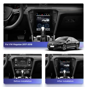 4G Lte Vertikální obrazovky android 9.1 multimediální video přehrávač pro Volkswagen VW magotan 2017-2018 let, navigace, stereo