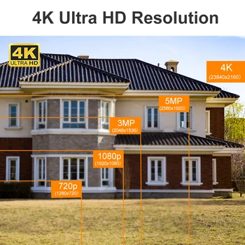 4K Ultra HD 8MP Bezpečnostní Kamera 4 v 1 AHD, TVI CVI Bullet Kamera Venkovní Povětrnostním vlivům Video CCTV SuveIllance Kamera Noční Vidění