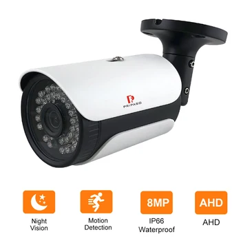 4K Ultra HD 8MP Bezpečnostní Kamera 4 v 1 AHD, TVI CVI Bullet Kamera Venkovní Povětrnostním vlivům Video CCTV SuveIllance Kamera Noční Vidění