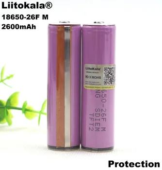 4KS Liitokala Původní 3.7 V 18650 2600AMH ICR18650-26F Lithium Baterie Dobíjecí Baterie Ochrana PCB Deska pro