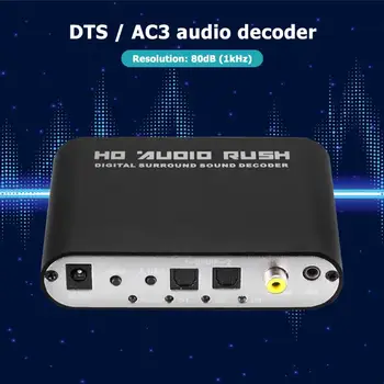 5.1 CH AC3 Dolby DTS HD Audio Dekodér Koaxiální Digitální na Analogový RCA Převodník Adaptér Surround Sound Zesilovač