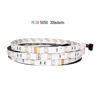 5M RGB Led pásky 5050 SMD 30Leds/M Flexibilní Led Pásky DC12v Led Světla, Led Stripe IP 20 Home dekorativní světlo