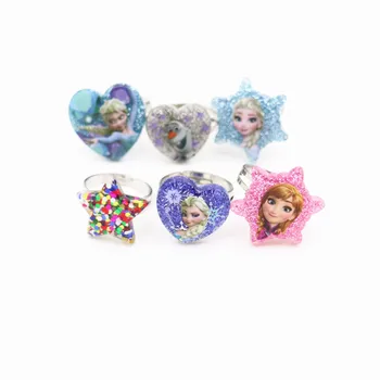 6 ks Disney Frozen Princezna elsa Anna Lásku dětský Kruh baby girls Nastavitelná Velikost Prstenu
