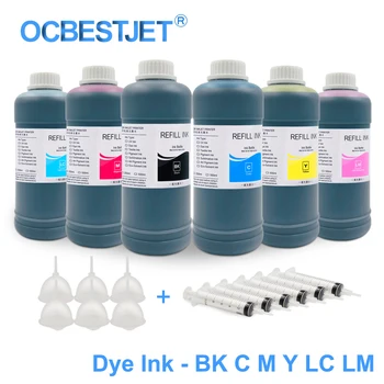 6x500ML Universal Dye Ink Refill Inkoust Kit Pro Epson SureLab D700 Pro Fuji DX100 Stylus Pro 7600 9600 7000 7500 9000 10000 10600