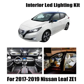 8ks Bílá Canbus bez Chyb Interiéru LED Žárovka Mapu Dome Lehké Střešní Sada Pro 2017 2018 2019 Nissan Leaf ZE1 Příslušenství Auto Lampa